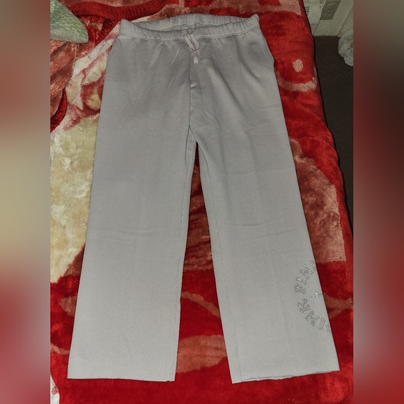Vs pink bling boyfriend sweatpants, size large. NWT. - Picture 8 of 14